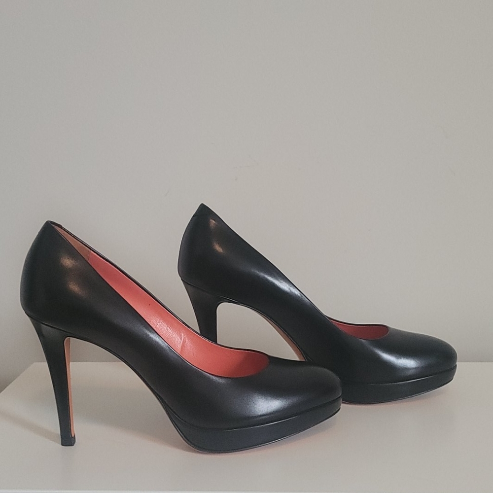 SANTONI black leather pumps